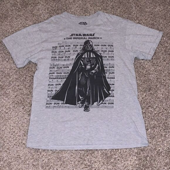 Mad engine, Star Wars gray Darth Vader, the imperial March song T-shirt, medium - Picture 1 of 9